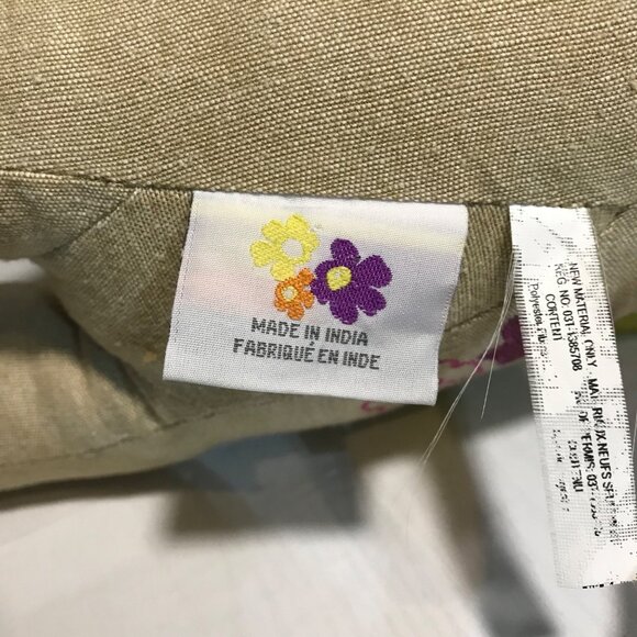 Handcrafted Linen Elephant With Colorful Embroidery - Made In India - 11.5 Inche - Picture 3 of 10